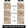 imagePADOOR Dog Food Mat  Absorbent Bone Shaped Bowl Mat for Feeding and Water  Quick Dry No Stains Placemat for Sloppy Drinkers  Pet Supplies 16quotx24quot BlackwhiteBrown