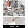imagePADOOR Dog Food Mat  Absorbent Bone Shaped Bowl Mat for Feeding and Water  Quick Dry No Stains Placemat for Sloppy Drinkers  Pet Supplies 16quotx24quot BlackwhiteBlackwhite