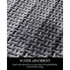 imagePADOOR Kitchen Mats for Floor Kitchen Rugs Non Slip Washable Rubber Backed Kitchen Runner Super Absorbent Kitchen Floor Mat Sink Rug 20x47 GreyBlack