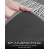 imagePADOOR Non Slip Kitchen Rugs Sets of 2  Extra Large 25x6  20quotx32quot Runner Rugs for Kitchen Floor Non Skid Washable Absorbent Kitchen Mat for in Front of Sink 2 Piece BlackGrey