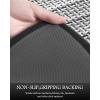 imagePADOOR Non Slip Kitchen Rugs Sets of 2  Extra Large 25x6  20quotx32quot Runner Rugs for Kitchen Floor Non Skid Washable Absorbent Kitchen Mat for in Front of Sink 2 Piece BlackBlack