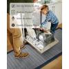 imagePADOOR Non Slip Kitchen Rugs Sets of 2  Extra Large 25x6  20quotx32quot Runner Rugs for Kitchen Floor Non Skid Washable Absorbent Kitchen Mat for in Front of Sink 2 Piece BlackBlue