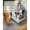 imagePADOOR Non Slip Kitchen Rugs Sets of 2  Extra Large 25x6  20quotx32quot Runner Rugs for Kitchen Floor Non Skid Washable Absorbent Kitchen Mat for in Front of Sink 2 Piece BlackBrown