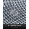 imagePADOOR Non Slip Kitchen Rugs Sets of 2  Extra Large 25x6  20quotx32quot Runner Rugs for Kitchen Floor Non Skid Washable Absorbent Kitchen Mat for in Front of Sink 2 Piece BlackBlue