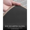 imagePADOOR Non Slip Kitchen Rugs Sets of 2  Extra Large 25x6  20quotx32quot Runner Rugs for Kitchen Floor Non Skid Washable Absorbent Kitchen Mat for in Front of Sink 2 Piece BlackBrown