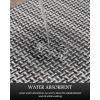 imagePADOOR Non Slip Kitchen Rugs Sets of 2  Extra Large 25x6  20quotx32quot Runner Rugs for Kitchen Floor Non Skid Washable Absorbent Kitchen Mat for in Front of Sink 2 Piece BlackBrown