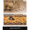 imagePADOORPet Feeding MatAbsorbent Quick Dry Dog Food MatDog Mat for Food and WaterDog Bowl Mat Cat Food MatPet Water Dispenser MatDog Placemat for Messy Drinker 12quot19quot Khaki