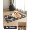 imagePet Feeding Mat for Food and Water BowlNo Stains Easy Clean Dog Food Quick Dry DogMatPuppy Supplies Dog Water Bowl Mats12X19