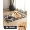 imagePet Feeding Mat for Food and Water BowlNo Stains Easy Clean Dog Food Quick Dry DogMatPuppy Supplies Dog Water Bowl Mats17X28