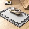imagePADOORPet Feeding MatAbsorbent Quick Dry Dog Food MatDog Mat for Food and WaterDog Bowl Mat Cat Food MatPet Water Dispenser MatDog Placemat for Messy Drinker 12quot19quot Grey