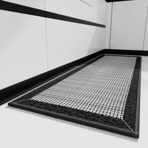 imagePADOOR Kitchen Mats for Floor Kitchen Rugs Non Slip Washable Rubber Backed Kitchen Runner Super Absorbent Kitchen Floor Mat Sink Rug 20x47 GreyBlack