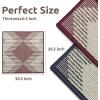 imagePADOOR 15PC StairTreads Non Slip 3D Peel and Stick Stair Treads for Wooden Steps Indoor StairCarpet Treads Washable Reusable Adhesive StairRunner Rugs for Kids and Dogs 8quotx30quot BrownRed