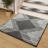 imagePADOOR 15PC StairTreads Non Slip 3D Peel and Stick Stair Treads for Wooden Steps Indoor StairCarpet Treads Washable Reusable Adhesive StairRunner Rugs for Kids and Dogs 8quotx30quot BrownBlack