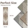 imagePADOOR 15PC StairTreads Non Slip 3D Peel and Stick Stair Treads for Wooden Steps Indoor StairCarpet Treads Washable Reusable Adhesive StairRunner Rugs for Kids and Dogs 8quotx30quot BrownBrown