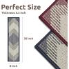 imagePADOOR 15PC StairTreads Non Slip 3D Peel and Stick Stair Treads for Wooden Steps Indoor StairCarpet Treads Washable Reusable Adhesive StairRunner Rugs for Kids and Dogs 8quotx30quot BrownBlue