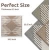 imagePADOOR 15PC StairTreads Non Slip 3D Peel and Stick Stair Treads for Wooden Steps Indoor StairCarpet Treads Washable Reusable Adhesive StairRunner Rugs for Kids and Dogs 8quotx30quot BrownBrown