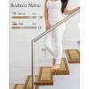 imagePADOOR 15PCS StairTreads for Wooden Steps Indoor NonSlip PVC Stair Treads Carpet Washable Luxury Polyester StairRunners Rugs for Kids and Dogs with Residue Free 8quotx30quot Yellow15PCS