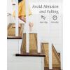 imagePADOOR 15PCS StairTreads for Wooden Steps Indoor NonSlip PVC Stair Treads Carpet Washable Luxury Polyester StairRunners Rugs for Kids and Dogs with Residue Free 8quotx30quot Yellow15PCS