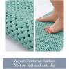 imagePADOOR BathtubMat Non Slip with Suction Cups and Drain Holes Machine Washable Shower Mat Anti Slip Bath Mat for Tub for Kids 14quotx27quot KhakiGreen