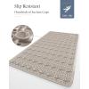 imagePADOOR BathtubMat Non Slip with Suction Cups and Drain Holes Machine Washable Shower Mat Anti Slip Bath Mat for Tub for Kids 14quotx27quot KhakiKhaki