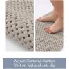 imagePADOOR BathtubMat Non Slip with Suction Cups and Drain Holes Machine Washable Shower Mat Anti Slip Bath Mat for Tub for Kids 14quotx27quot KhakiKhaki