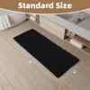 imagePADOOR Checkered Bath Mat Super Absorbent Non Slip Bath Mats for Bathroom Floor 3D Two Tone Woven Bathroom Mat with Tassels Machine Washable Bathroom Rugs Beside Tub 17quot x 24quot Darkgrey ampamp CreamBlack