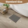 imagePADOOR Checkered Bath Mat Super Absorbent Non Slip Bath Mats for Bathroom Floor 3D Two Tone Woven Bathroom Mat with Tassels Machine Washable Bathroom Rugs Beside Tub 17quot x 24quot Darkgrey ampamp CreamDarkgrey  Cream