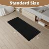 imagePADOOR Checkered Bath Mat Super Absorbent Non Slip Bath Mats for Bathroom Floor 3D Two Tone Woven Bathroom Mat with Tassels Machine Washable Bathroom Rugs Beside Tub 17quot x 24quot Darkgrey ampamp CreamBlack