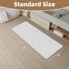 imagePADOOR Checkered Bath Mat Super Absorbent Non Slip Bath Mats for Bathroom Floor 3D Two Tone Woven Bathroom Mat with Tassels Machine Washable Bathroom Rugs Beside Tub 17quot x 24quot Darkgrey ampamp CreamWhite