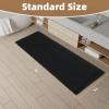 imagePADOOR Checkered Bath Mat Super Absorbent Non Slip Bath Mats for Bathroom Floor 3D Two Tone Woven Bathroom Mat with Tassels Machine Washable Bathroom Rugs Beside Tub 17quot x 24quot Darkgrey ampamp CreamBlack