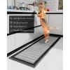 imagePADOOR Kitchen Mats for Floor Kitchen Rugs Non Slip Washable Rubber Backed Kitchen Runner Super Absorbent Kitchen Floor Mat Sink Rug 20x47 GreyBlack