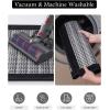 imagePADOOR Kitchen Mats for Floor Kitchen Rugs Non Slip Washable Rubber Backed Kitchen Runner Super Absorbent Kitchen Floor Mat Sink Rug 20x47 GreyBlack