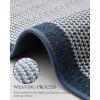 imagePADOOR Kitchen Mats for Floor Kitchen Rugs Non Slip Washable Rubber Backed Kitchen Runner Super Absorbent Kitchen Floor Mat Sink Rug 20x47 GreyBlue