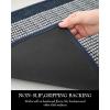 imagePADOOR Kitchen Mats for Floor Kitchen Rugs Non Slip Washable Rubber Backed Kitchen Runner Super Absorbent Kitchen Floor Mat Sink Rug 20x47 GreyBlue