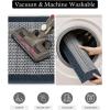 imagePADOOR Kitchen Mats for Floor Kitchen Rugs Non Slip Washable Rubber Backed Kitchen Runner Super Absorbent Kitchen Floor Mat Sink Rug 20x47 GreyBlue