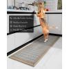 imagePADOOR Kitchen Mats for Floor Kitchen Rugs Non Slip Washable Rubber Backed Kitchen Runner Super Absorbent Kitchen Floor Mat Sink Rug 20x47 GreyBrown