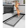 imagePADOOR Kitchen Mats for Floor Kitchen Rugs Non Slip Washable Rubber Backed Kitchen Runner Super Absorbent Kitchen Floor Mat Sink Rug 20x47 GreyGrey