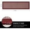 imagePADOOR Kitchen Mats for Floor Kitchen Rugs Non Slip Washable Rubber Backed Kitchen Runner Super Absorbent Kitchen Floor Mat Sink Rug 20x47 GreyRed