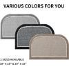 imagePADOOR KitchenMats for Floor 100 Polypropylene Kitchen Rugs Non Slip Washable Durable Dirt Resist Half Circle Rug TPR Backed Kitchen Floor Mat 18quotx28quot BeigeBeige