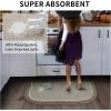 imagePADOOR KitchenMats for Floor 100 Polypropylene Kitchen Rugs Non Slip Washable Durable Dirt Resist Half Circle Rug TPR Backed Kitchen Floor Mat 18quotx28quot BeigeBeige