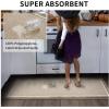 imagePADOOR KitchenMats for Floor 100 Polypropylene Kitchen Rugs Non Slip Washable Durable Dirt Resist Half Circle Rug TPR Backed Kitchen Floor Mat 18quotx28quot BeigeBeige
