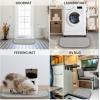 imagePADOOR KitchenMats for Floor 100 Polypropylene Kitchen Rugs Non Slip Washable Durable Dirt Resist Half Circle Rug TPR Backed Kitchen Floor Mat 18quotx28quot BeigeGrey