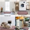 imagePADOOR KitchenMats for Floor 100 Polypropylene Kitchen Rugs Non Slip Washable Durable Dirt Resist Half Circle Rug TPR Backed Kitchen Floor Mat 18quotx28quot BeigeRed