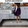 imagePADOOR KitchenMats for Floor 100 Polypropylene Kitchen Rugs Non Slip Washable Durable Dirt Resist Half Circle Rug TPR Backed Kitchen Floor Mat 18quotx28quot BeigeGrey