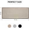 imagePADOOR KitchenMats for Floor 100 Polypropylene Kitchen Rugs Non Slip Washable Durable Dirt Resist Half Circle Rug TPR Backed Kitchen Floor Mat 18quotx28quot BeigeBeige