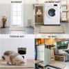 imagePADOOR KitchenMats for Floor 100 Polypropylene Kitchen Rugs Non Slip Washable Durable Dirt Resist Half Circle Rug TPR Backed Kitchen Floor Mat 18quotx28quot BeigeBeige