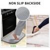 imagePADOOR KitchenMats for Floor 100 Polypropylene Kitchen Rugs Non Slip Washable Durable Dirt Resist Half Circle Rug TPR Backed Kitchen Floor Mat 18quotx28quot BeigeGrey