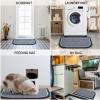 imagePADOOR KitchenMats for Floor 100 Polypropylene Kitchen Rugs Non Slip Washable Durable Dirt Resist Half Circle Rug TPR Backed Kitchen Floor Mat 18quotx28quot BeigeBlue