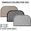 imagePADOOR KitchenMats for Floor 100 Polypropylene Kitchen Rugs Non Slip Washable Durable Dirt Resist Half Circle Rug TPR Backed Kitchen Floor Mat 18quotx28quot BeigeGrey