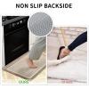 imagePADOOR KitchenMats for Floor 100 Polypropylene Kitchen Rugs Non Slip Washable Durable Dirt Resist Half Circle Rug TPR Backed Kitchen Floor Mat 18quotx28quot BeigeBeige